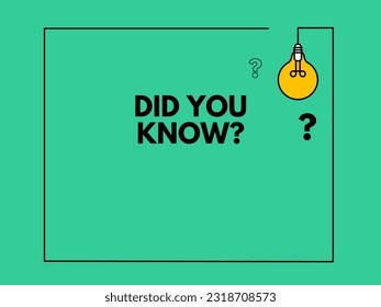 Did you know question background