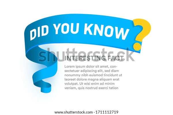 did-you-know-question-banner-template-blue-creative-ribbon-for-title-of-text-block-interesting