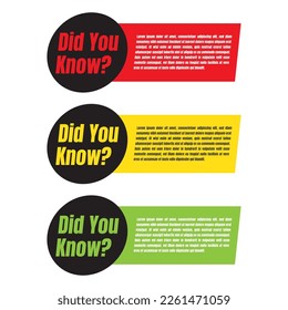 Did you know question design illustration, did you know vector sign