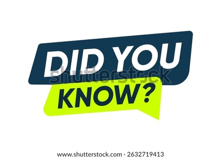 Did You Know Question Mark Label Banner Design