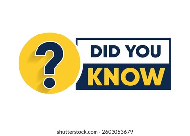 Did you know question in speech bubble icon.