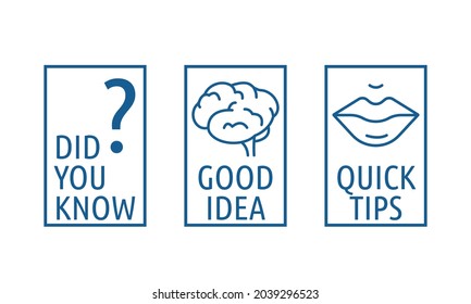 366 Good to know icon Images, Stock Photos & Vectors | Shutterstock