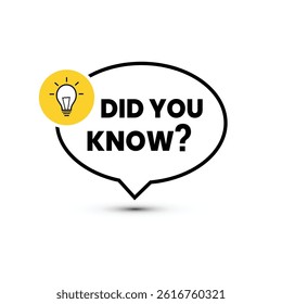 Did you know question vector illustration
