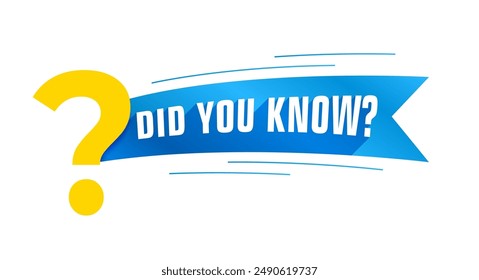 did you know quiz template with question mark sign vector