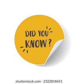Did you know quote sticker. 