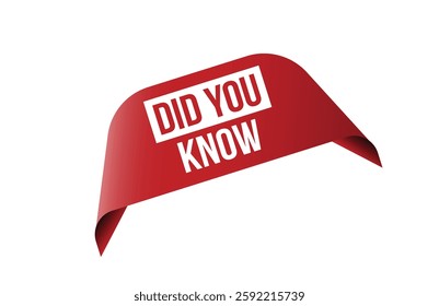 Did you know red ribbon label banner.