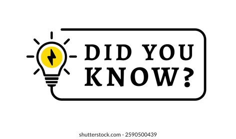 Did you know reminder vector set.
Highlights of facts and tips.