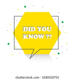 Did You Know Shape Design