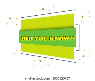 Did You Know Shape Design