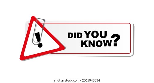 did you know sign on white background