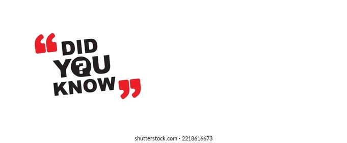 did you know sign on white background