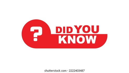 did you know sign on white background