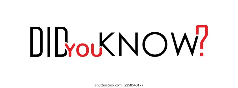 did you know sign on white background
