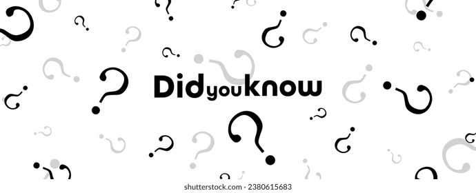 did you know sign on white background