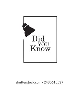 did you know sign on white background