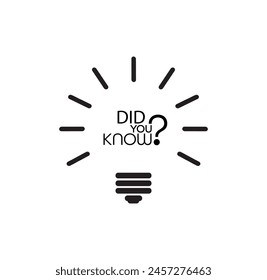 did you know sign on white background