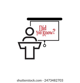 did you know sign on white background