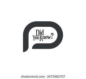 did you know sign on white background