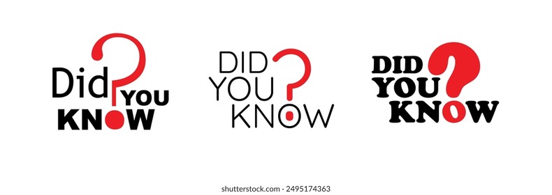 did you know sign on white background