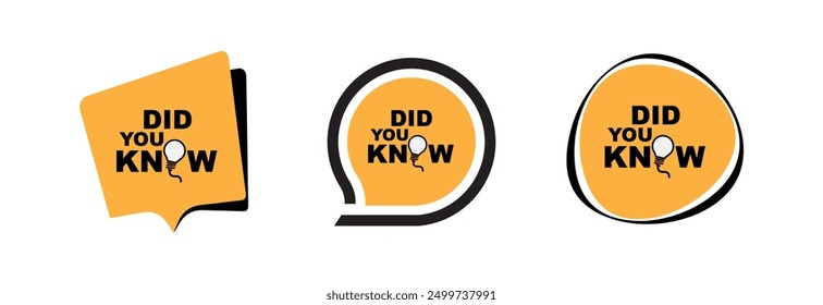 did you know sign on white background