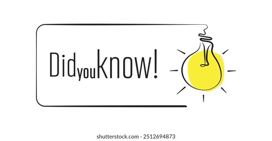 did you know sign on white background