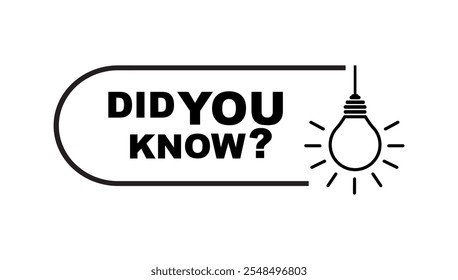 did you know sign on white background