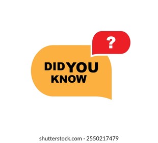 did you know sign on white background