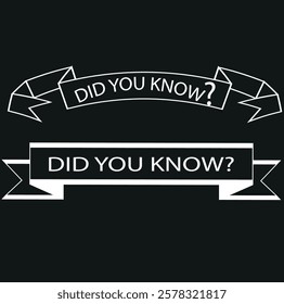 did you know sign on white background