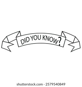 did you know sign on white background