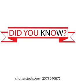 did you know sign on white background