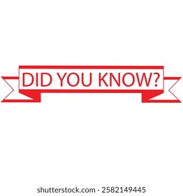 did you know sign on white background