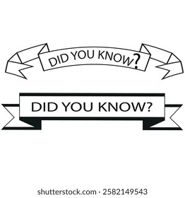 did you know sign on white background