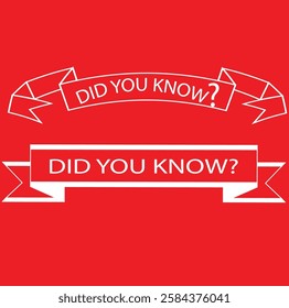 did you know sign on white background