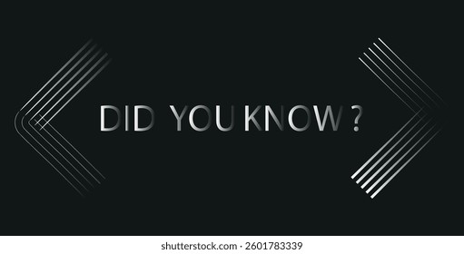 did you know sign on white background