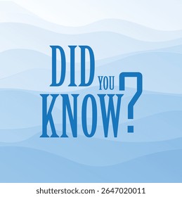 did you know sign on white background