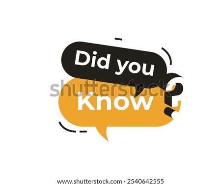 Did you know speech bubble illustrator template design