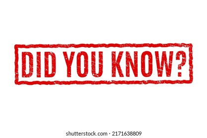 Did you know stamp fact. Interesting vector stamp sign question did you know