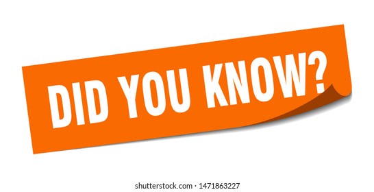 did you know sticker. did you know square isolated sign. did you know