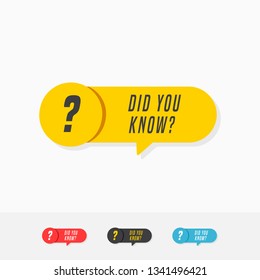 Did You Know Tags