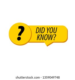 Did You Know Tags 
