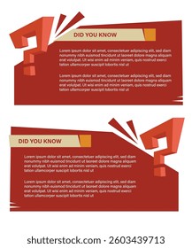 did you know template flat design