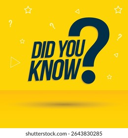 Did you know template for social help and request
