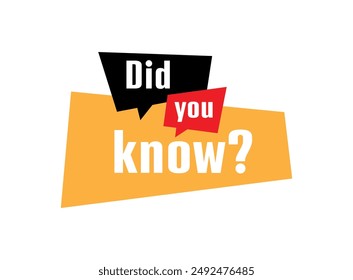 did you know text information sign
