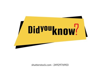 did you know text information sign