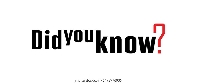 did you know text information sign