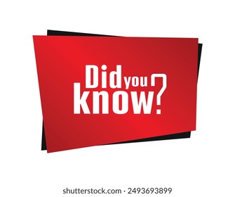 did you know text information sign