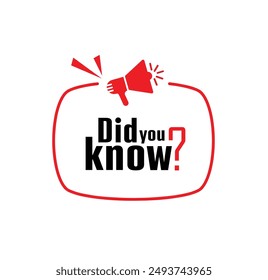 did you know text information sign