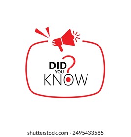 did you know text information sign