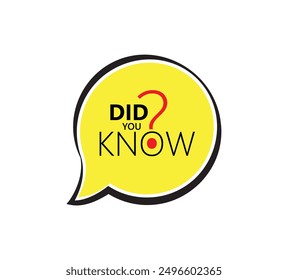 did you know text information sign