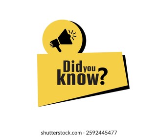 did you know text information sign
